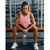 imageMAGCOMSEN Womens Sleeveless Workout Shirts UPF 80 Dry Fit Running Wicking Tank Tops Athletic Gym Summer01pink