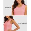 imageMAGCOMSEN Womens Sleeveless Workout Shirts UPF 80 Dry Fit Running Wicking Tank Tops Athletic Gym Summer01pink