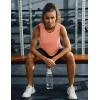 imageMAGCOMSEN Womens Sleeveless Workout Shirts UPF 80 Dry Fit Running Wicking Tank Tops Athletic Gym SummerApricot
