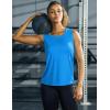 imageMAGCOMSEN Womens Sleeveless Workout Shirts UPF 80 Dry Fit Running Wicking Tank Tops Athletic Gym SummerAzure