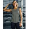 imageMAGCOMSEN Womens Sleeveless Workout Shirts UPF 80 Dry Fit Running Wicking Tank Tops Athletic Gym SummerDary Grey