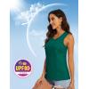 imageMAGCOMSEN Womens Sleeveless Workout Shirts UPF 80 Dry Fit Running Wicking Tank Tops Athletic Gym SummerEmerald Green