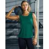 imageMAGCOMSEN Womens Sleeveless Workout Shirts UPF 80 Dry Fit Running Wicking Tank Tops Athletic Gym SummerEmerald Green
