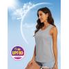 imageMAGCOMSEN Womens Sleeveless Workout Shirts UPF 80 Dry Fit Running Wicking Tank Tops Athletic Gym SummerLight Grey
