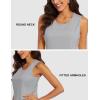 imageMAGCOMSEN Womens Sleeveless Workout Shirts UPF 80 Dry Fit Running Wicking Tank Tops Athletic Gym SummerLight Grey