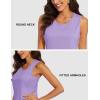 imageMAGCOMSEN Womens Sleeveless Workout Shirts UPF 80 Dry Fit Running Wicking Tank Tops Athletic Gym SummerLight Purple