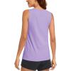imageMAGCOMSEN Womens Sleeveless Workout Shirts UPF 80 Dry Fit Running Wicking Tank Tops Athletic Gym SummerLight Purple