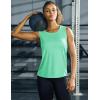 imageMAGCOMSEN Womens Sleeveless Workout Shirts UPF 80 Dry Fit Running Wicking Tank Tops Athletic Gym SummerMint Green