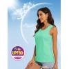 imageMAGCOMSEN Womens Sleeveless Workout Shirts UPF 80 Dry Fit Running Wicking Tank Tops Athletic Gym SummerMint Green