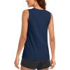 imageMAGCOMSEN Womens Sleeveless Workout Shirts UPF 80 Dry Fit Running Wicking Tank Tops Athletic Gym SummerNavy