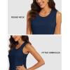 imageMAGCOMSEN Womens Sleeveless Workout Shirts UPF 80 Dry Fit Running Wicking Tank Tops Athletic Gym SummerNavy