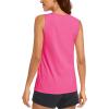 imageMAGCOMSEN Womens Sleeveless Workout Shirts UPF 80 Dry Fit Running Wicking Tank Tops Athletic Gym SummerRose