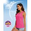 imageMAGCOMSEN Womens Sleeveless Workout Shirts UPF 80 Dry Fit Running Wicking Tank Tops Athletic Gym SummerRose