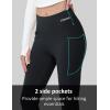 imageMAGCOMSEN Womens Fleece Lined Flare Leggings Waterproof Insulated Winter Pants Hiking Yoga Bootcut Leggings 3 PocketsBlack