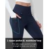imageMAGCOMSEN Womens Fleece Lined Flare Leggings Waterproof Insulated Winter Pants Hiking Yoga Bootcut Leggings 3 PocketsNavy