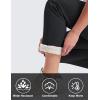 imageMAGCOMSEN Womens Sherpa Lined Sweatpants Winter Warm Fleece Pants Water Resistant Heavy Insulated Thermal Pants OutdoorBlack
