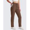 imageMAGCOMSEN Womens Sherpa Lined Sweatpants Winter Warm Fleece Pants Water Resistant Heavy Insulated Thermal Pants OutdoorBrown