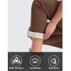 imageMAGCOMSEN Womens Sherpa Lined Sweatpants Winter Warm Fleece Pants Water Resistant Heavy Insulated Thermal Pants OutdoorBrown