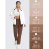 imageMAGCOMSEN Womens Sherpa Lined Sweatpants Winter Warm Fleece Pants Water Resistant Heavy Insulated Thermal Pants OutdoorBrown