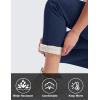 imageMAGCOMSEN Womens Sherpa Lined Sweatpants Winter Warm Fleece Pants Water Resistant Heavy Insulated Thermal Pants OutdoorNavy