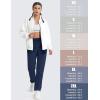 imageMAGCOMSEN Womens Sherpa Lined Sweatpants Winter Warm Fleece Pants Water Resistant Heavy Insulated Thermal Pants OutdoorNavy
