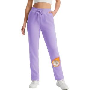 imageMAGCOMSEN Womens Sherpa Lined Sweatpants Winter Warm Fleece Pants Water Resistant Heavy Insulated Thermal Pants OutdoorTaro Purple