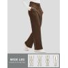 imageMAGCOMSEN Womens Fleece Lined Sweatpants Wide Leg Warm Winter Thick Baggy High Waist Lounge Sweat Pants with PocketsDark Brown