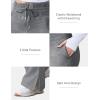 imageMAGCOMSEN Womens Fleece Lined Sweatpants Wide Leg Warm Winter Thick Baggy High Waist Lounge Sweat Pants with PocketsDark Grey