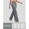 imageMAGCOMSEN Womens Fleece Lined Sweatpants Wide Leg Warm Winter Thick Baggy High Waist Lounge Sweat Pants with PocketsDark Grey