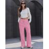 imageMAGCOMSEN Womens Fleece Lined Sweatpants Wide Leg Warm Winter Thick Baggy High Waist Lounge Sweat Pants with PocketsPink