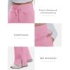 imageMAGCOMSEN Womens Fleece Lined Sweatpants Wide Leg Warm Winter Thick Baggy High Waist Lounge Sweat Pants with PocketsPink