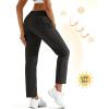 imageMAGCOMSEN Womens Hiking Pants Lightweight Quick Dry UPF 50 Water Resistant Elastic Waist Golf Travel Pants Zip PocketsBlack