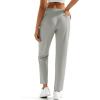 imageMAGCOMSEN Womens Hiking Pants Lightweight Quick Dry UPF 50 Water Resistant Elastic Waist Golf Travel Pants Zip PocketsLight Grey