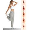 imageMAGCOMSEN Womens Hiking Pants Lightweight Quick Dry UPF 50 Water Resistant Elastic Waist Golf Travel Pants Zip PocketsLight Grey