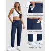 imageMAGCOMSEN Womens Hiking Pants Lightweight Quick Dry UPF 50 Water Resistant Elastic Waist Golf Travel Pants Zip PocketsNavy