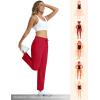 imageMAGCOMSEN Womens Hiking Pants Lightweight Quick Dry UPF 50 Water Resistant Elastic Waist Golf Travel Pants Zip PocketsRed