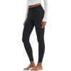imageMAGCOMSEN Womens Hiking Leggings with 4 Zipper Pockets Water Resistant High Waisted Cargo Leggings Workout Running YogaBlack