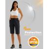 imageMAGCOMSEN Womens 13quot Long Hiking Shorts UPF50 Lightweight Quick Dry Knee Length Bermuda Cargo Shorts with 6 PocketsBlack