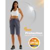imageMAGCOMSEN Womens 13quot Long Hiking Shorts UPF50 Lightweight Quick Dry Knee Length Bermuda Cargo Shorts with 6 PocketsDark Gray