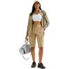 imageMAGCOMSEN Womens 13quot Long Hiking Shorts UPF50 Lightweight Quick Dry Knee Length Bermuda Cargo Shorts with 6 PocketsKhaki