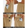 imageMAGCOMSEN Womens 13quot Long Hiking Shorts UPF50 Lightweight Quick Dry Knee Length Bermuda Cargo Shorts with 6 PocketsKhaki