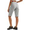 imageMAGCOMSEN Womens 13quot Long Hiking Shorts UPF50 Lightweight Quick Dry Knee Length Bermuda Cargo Shorts with 6 PocketsLight Dray