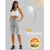 imageMAGCOMSEN Womens 13quot Long Hiking Shorts UPF50 Lightweight Quick Dry Knee Length Bermuda Cargo Shorts with 6 PocketsLight Dray