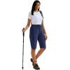imageMAGCOMSEN Womens 13quot Long Hiking Shorts UPF50 Lightweight Quick Dry Knee Length Bermuda Cargo Shorts with 6 PocketsNavy