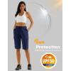 imageMAGCOMSEN Womens 13quot Long Hiking Shorts UPF50 Lightweight Quick Dry Knee Length Bermuda Cargo Shorts with 6 PocketsNavy