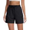 imageMAGCOMSEN Womens 5quot Hiking Cargo Shorts UPF 50 Lightweight Quick Dry Summer Golf Athletic Casual Shorts 4 PocketsBlack