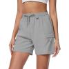 imageMAGCOMSEN Womens 5quot Hiking Cargo Shorts UPF 50 Lightweight Quick Dry Summer Golf Athletic Casual Shorts 4 PocketsLight Gray