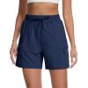 imageMAGCOMSEN Womens 5quot Hiking Cargo Shorts UPF 50 Lightweight Quick Dry Summer Golf Athletic Casual Shorts 4 PocketsNavy Blue