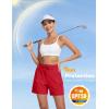 imageMAGCOMSEN Womens 5quot Hiking Cargo Shorts UPF 50 Lightweight Quick Dry Summer Golf Athletic Casual Shorts 4 PocketsRed