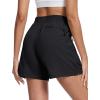 imageMAGCOMSEN Womens 5quot Hiking Cargo Shorts UPF 50 Quick Dry Lightweight Golf Athletic Casual Summer Shorts with PocketsBlack